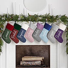 Elegant Snowflake Personalized Christmas Stockings - 32620