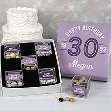 Modern Birthday For Her Personalized Premium Gift Box with Candy Favor Cubes - 32625D