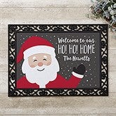 Ho! Ho! Home Santa Personalized Christmas Doormats - 32647
