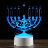 Hanukkah Menorah Personalized LED Sign - 32649