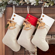 Rocking Horse Personalized Christmas Stockings - 32650