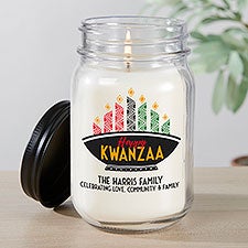 Kwanzaa Personalized Farmhouse Candle Jar - 32651