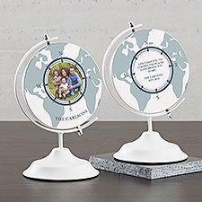 Family Photo Personalized Wooden Decorative Globe - 32657