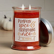 Pumpkin Spice & Everything Nice Personalized Candle Jar - 32668