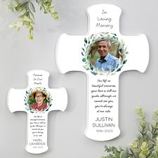 Serene Memorial Personalized Photo Wall Cross - 32675