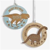 Dinosaur Personalized Wood Ornaments - 32691
