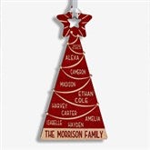 Family Christmas Tree Personalized Wood Ornament - 32699