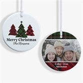 Plaid  Prints Family Personalized Ornaments - 32704