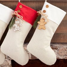 Gingerbread Family Personalized Christmas Stockings - 32713