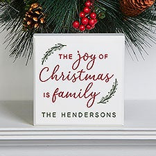 The Joy of Christmas Personalized Wood Shelf Block - 32718