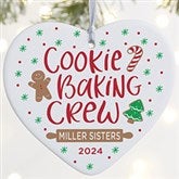 Cookie Baking Crew Personalized Heart Ornaments - 32720