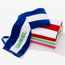 Custom Embroidered Cabana Stripe Beach Towels - 32723