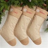 Rustic Luxe Personalized Christmas Stockings - 32729