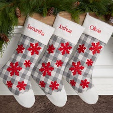 Farmhouse Snowflake Personalized Christmas Stockings - 32731