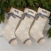 Vintage Snowflake Personalized Christmas Stockings - 32733