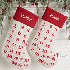 Countdown To Christmas Personalized Advent Calendar Stockings - 32746