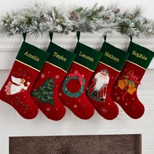 Traditional Icon Personalized Christmas Stockings - 32747