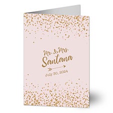 Sparkling Love Personalized Wedding Greeting Cards - 32752