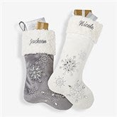 Season's Sparkle Embroidered Christmas Stockings - 32755