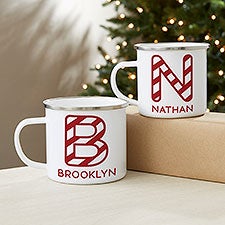 Candy Cane Lane Personalized Christmas Camp Mugs - 32813