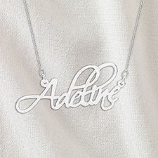 Personalized Fancy Script Name Necklace - 32819D