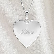 Polished Heart Personalized Photo Lockets - 32822D