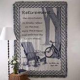 Personalized Retirement Blanket Gift - Embrace the Future Design - 3294