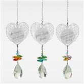 Paw Prints On My Heart Personalized Heart Suncatcher  - 32966