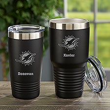 NFL Miami Dolphins Personalized Stainless Steel Tumblers - 33076