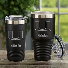 NCAA Miami Hurricanes Personalized Stainless Steel Tumblers - 33143