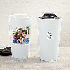 Photo For Her Personalized Double-Walled Ceramic Travel Mug - 33182