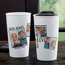 Love Photo Collage For Him Personalized Ceramic Travel Mug  - 33191