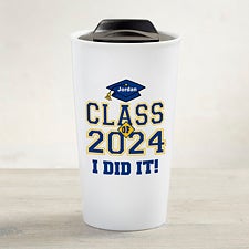 Cheers to the Graduate Personalized Ceramic Travel Mug  - 33209