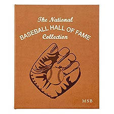 Baseball Hall of Fame Personalized Leather Book - 33231D