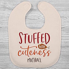 Stuffed With Cuteness Personalized Baby Bibs - 33243