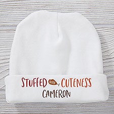 Stuffed With Cuteness Personalized Thanksgiving Baby Hat - 33245