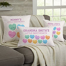 Grandmas Sweethearts Personalized Throw Pillows - 33249