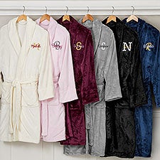 Playful Name Embroidered Fleece Robes - 33288