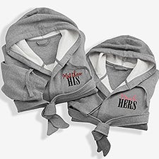 His  Hers Personalized Sweatshirt Robes - 33292