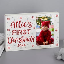 Candy Cane Babys 1st Christmas Personalized Off-Set Frame - 33308