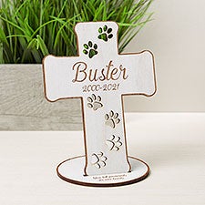 Pet Memorial Personalized Tabletop Cross  - 33316