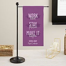 Make It Happen Personalized Mini Desk Flag - 33338