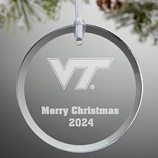 NCAA Virginia Tech Hokies Personalized Glass Ornaments - 33346