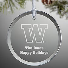 NCAA Wisconsin Badgers Personalized Glass Ornaments - 33347