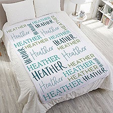 Collage Name Personalized Weighted Blanket with Duvet Cover - 33370