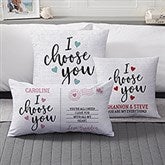 I Choose You Personalized Throw Pillows - 33383
