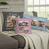 Photo Gallery For Grandparents Personalized Throw Pillows - 33387