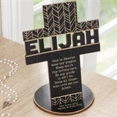 Bless This Child Personalized Wood Tabletop Cross - 33398
