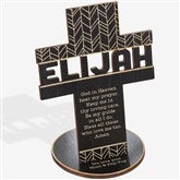 Bless This Child Personalized Wood Tabletop Cross - 33398