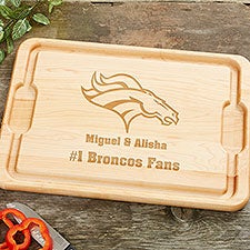 NFL Denver Broncos Personalized Maple Cutting Boards - 33407